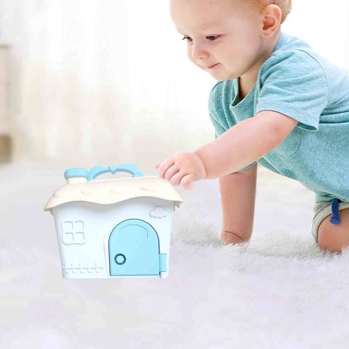 Blue Kids Dollhouse Storage Box X452973