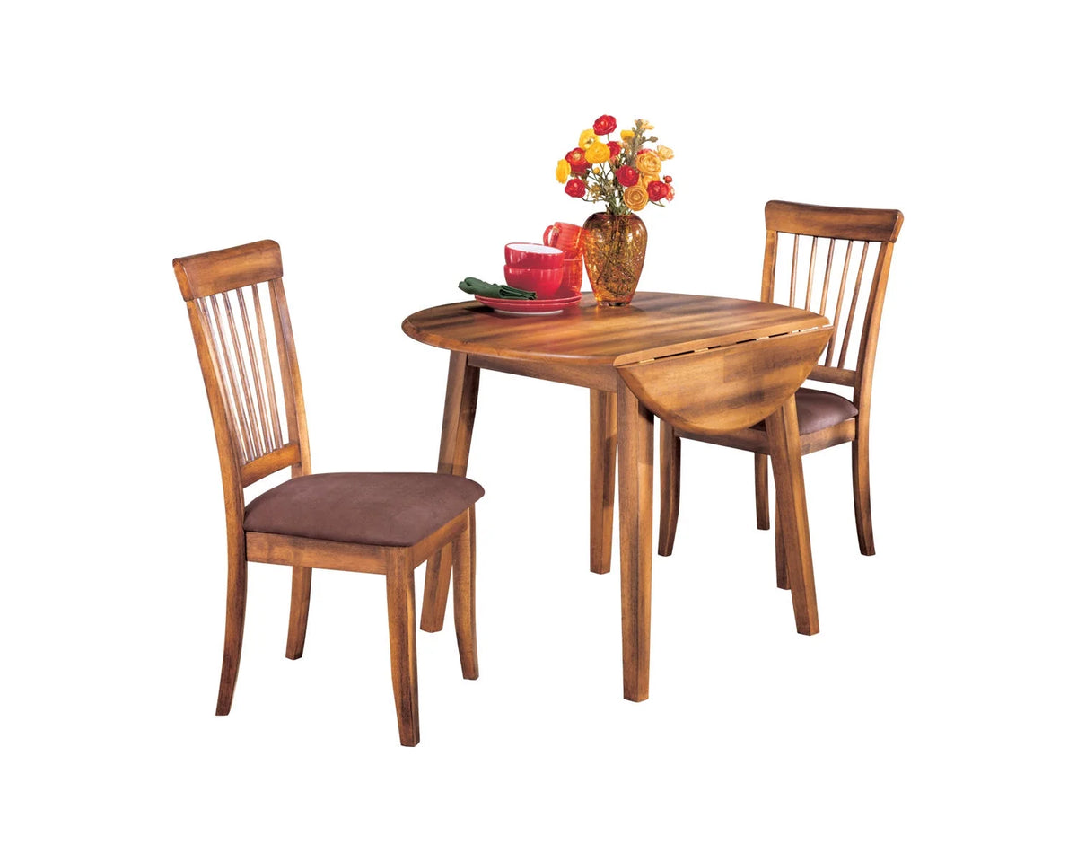 Rustic Brown Round Drop Leaf Table F61133
