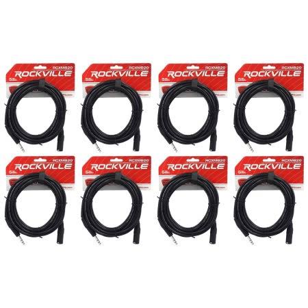 Black 20' Male XLR to 1/4" TRS Balanced Cables E699073