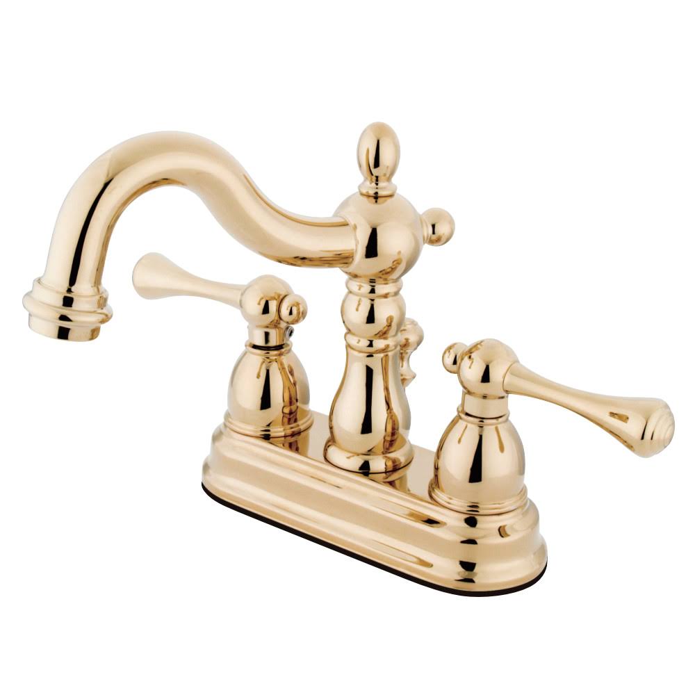 Polished Brass Centerset Lavatory Faucet with Pop-Up W162516