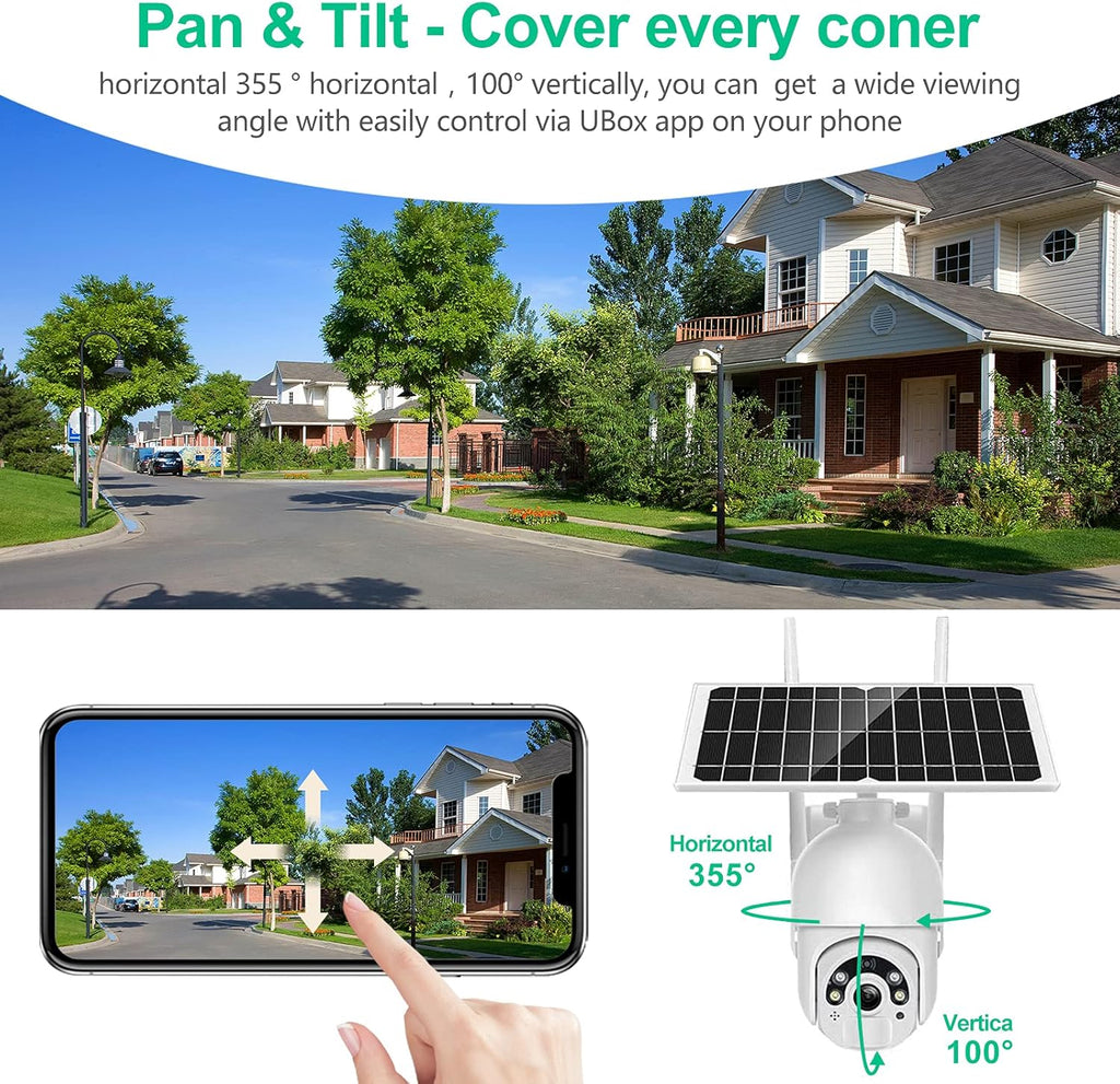 Solar Security Camera with 5dBi Antenna and 14400mAh Battery M609