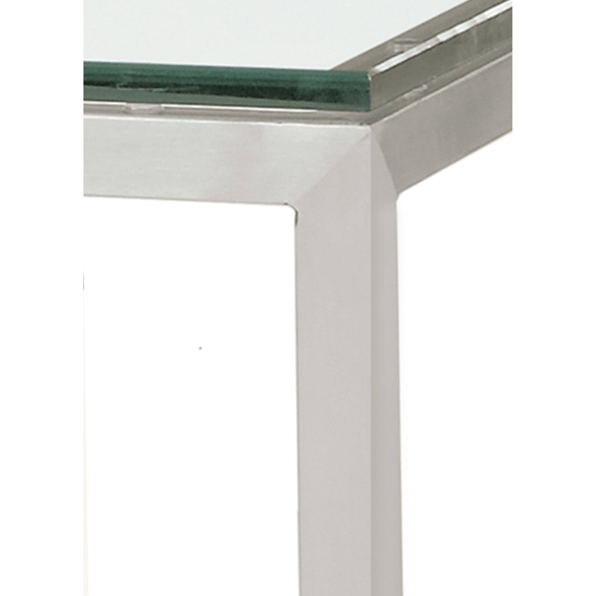 Clear Tempered Glass Console Table with Stainless Steel Frame X79855