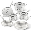 10PC Tri-Ply Stainless Steel Induction Cookware Set O4509