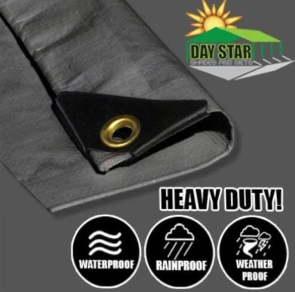 Silver 12 mil 3 Ply Coated Reinforced Canopy Tarp V103907