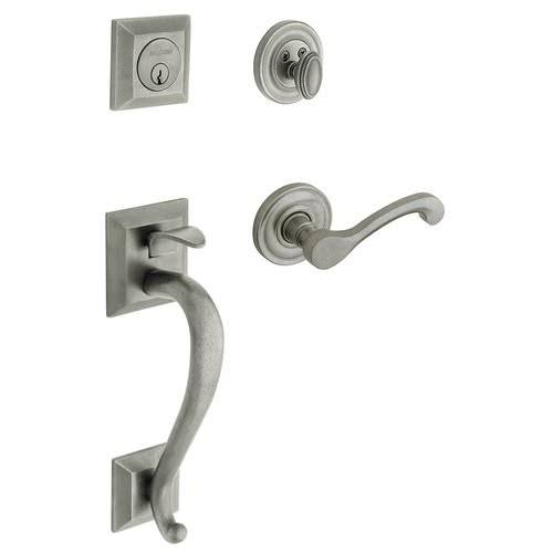 Full Dummy Sectional Handleset Lever Satin Nickel LH Z9006