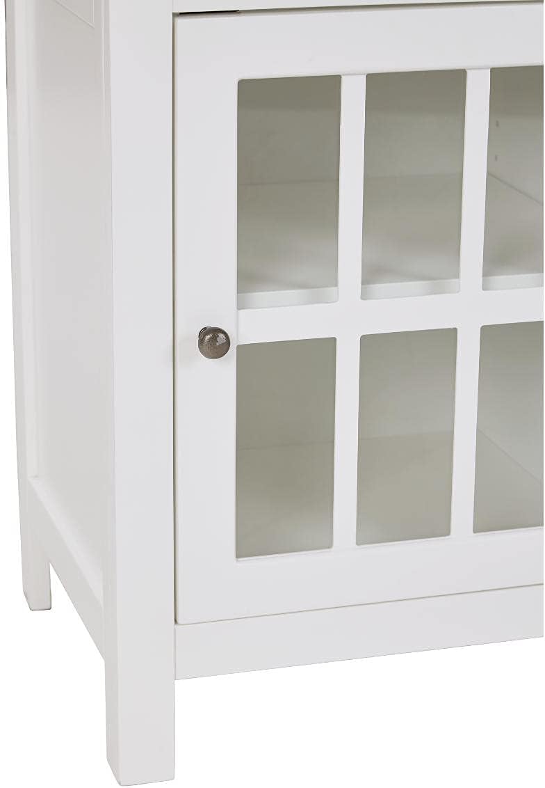 White Accent Cabinet End Table A959