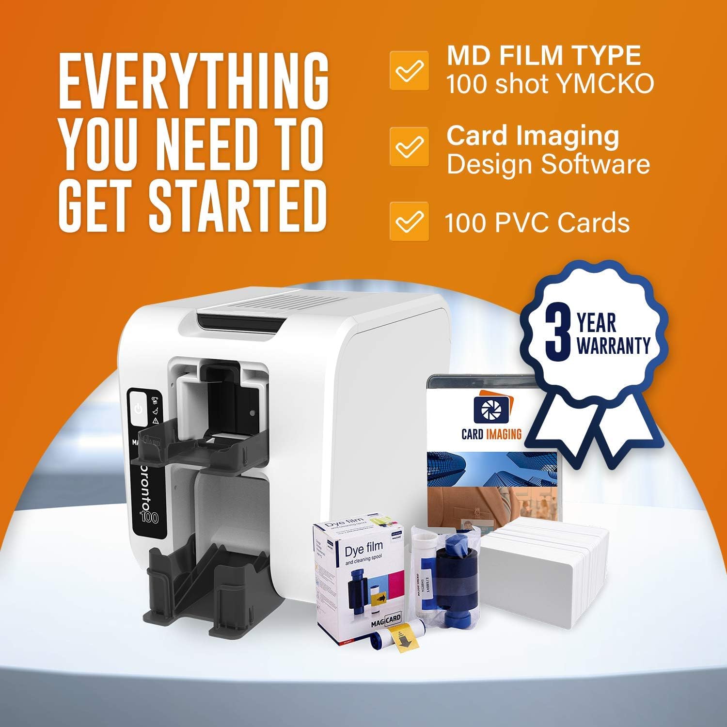 Single Side ID Card Printer Badge Maker Machine E3643