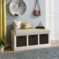 White Storage Bench A4049