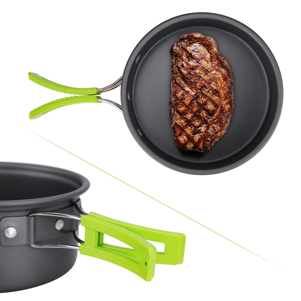 15 Pcs Non Stick Camping Cookware Set A283