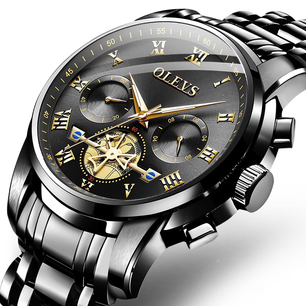 Black Chronograph Waterproof Wrist Watch M573956