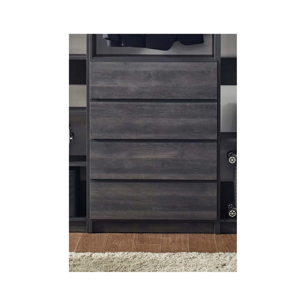 Gray Freestanding Wood Closet System T7485