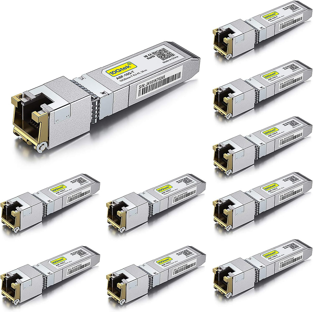 10GBase-T SFP+ Transceiver RJ-45 CAT.6a 30 meters Pack of 2 T297003