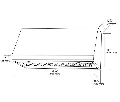 36-Inch Stainless Steel Under-Cabinet Range Hood I673440