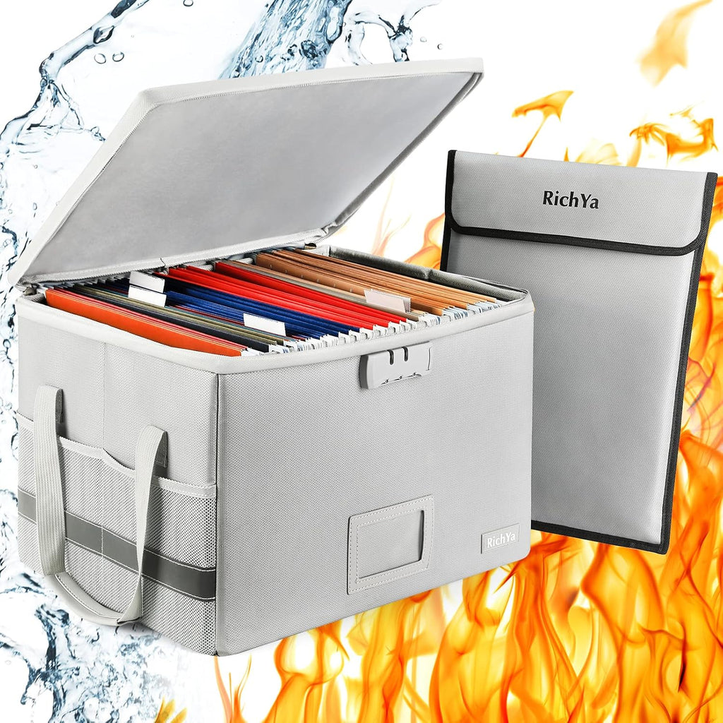 Fireproof Document Storage Box with Lock K143056