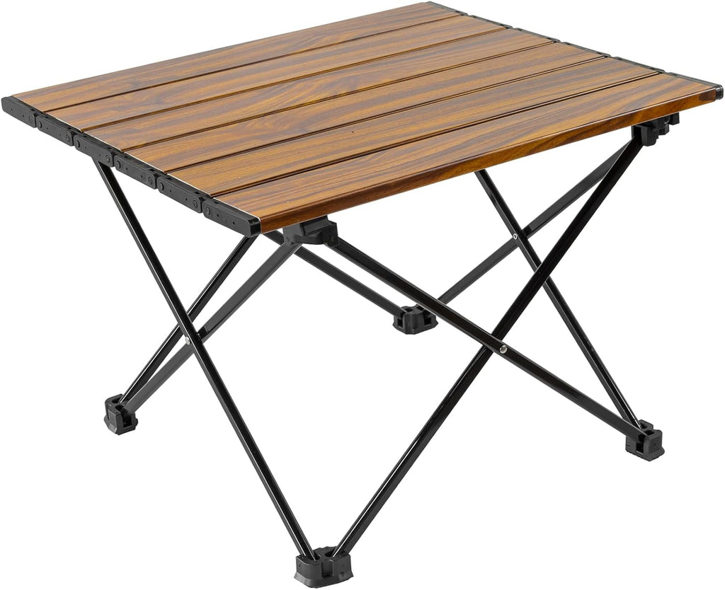 Wooden Grain Ultralight Aluminum Folding Camping Table with Carry Bag O277