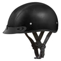 Skull Cap Helmet with Visor Leather Covered V40562