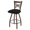 Bronze Swivel Stool with Espresso Seat I62965