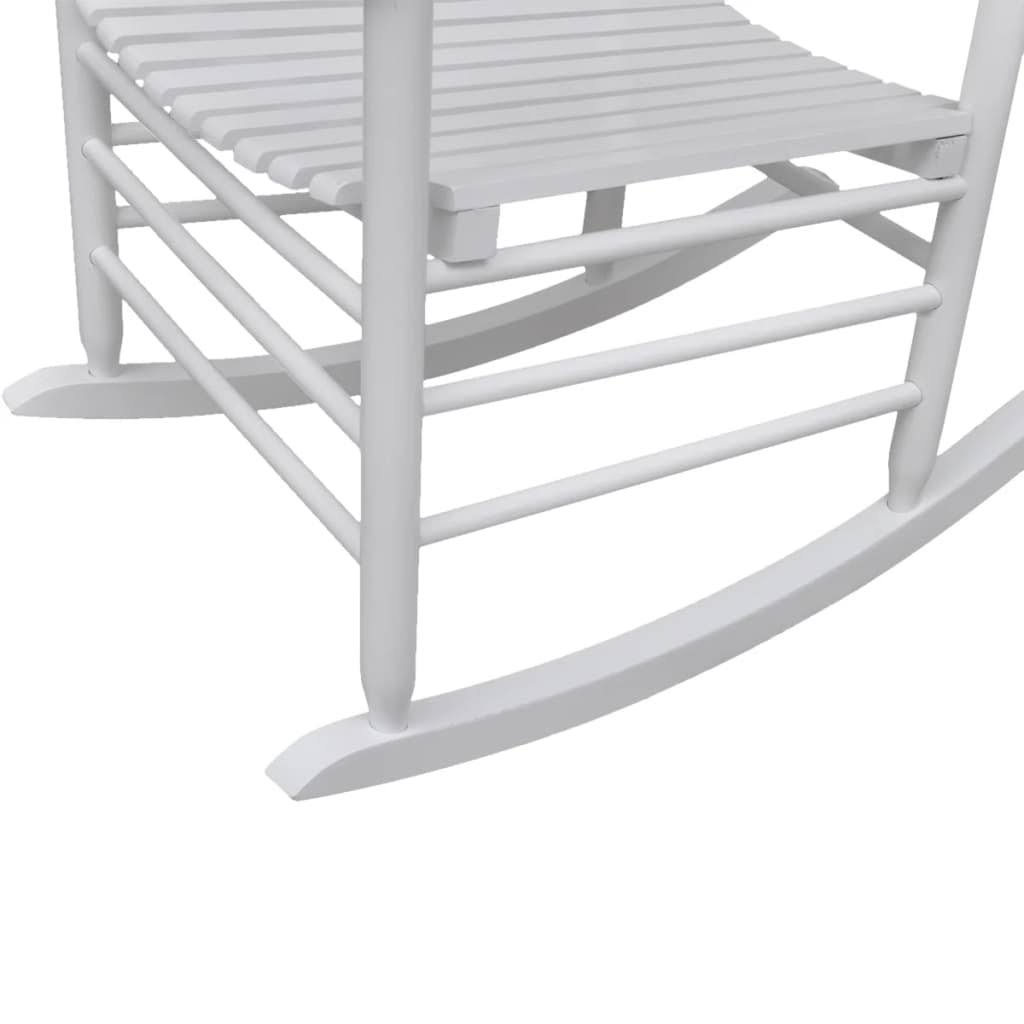 Gray Poplar Wood Rocking Chair with Curved Seat Q361
