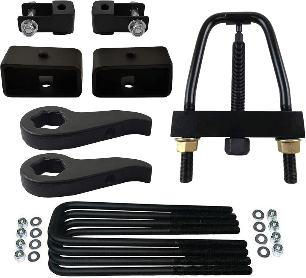 Adjustable Front Lift Forged Steel Torsion Keys & 2.5 Rear Lift Kit with Shock Extenders 4WD 8-Lug Z728