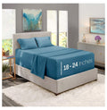 Blue Extra Deep Pocket Queen 4 Piece Sheet Set W4183