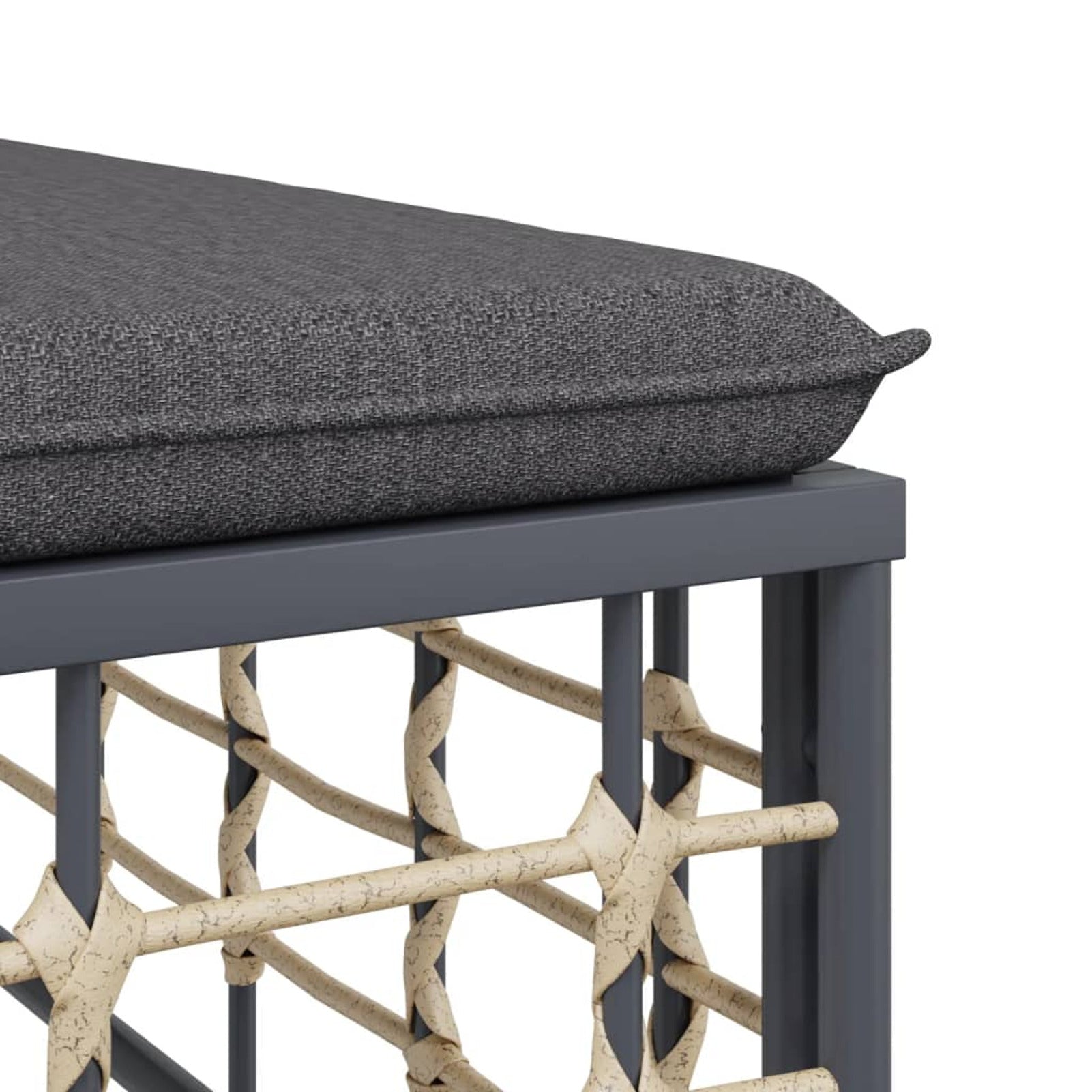 3 Piece Anthracite Poly Rattan Outdoor Patio Furniture Set W63347