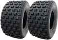 Set of 2 ATV Tubeless Tires 20x10-9 Split Knobby Tread A126