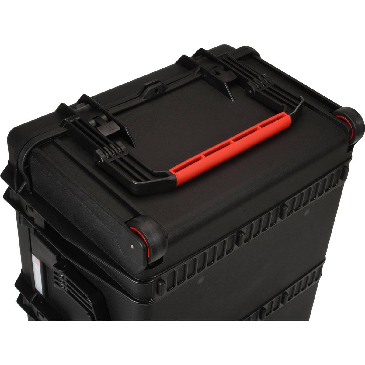 Black Watertight Wheeled Hard Case with Cubed Foam H939285