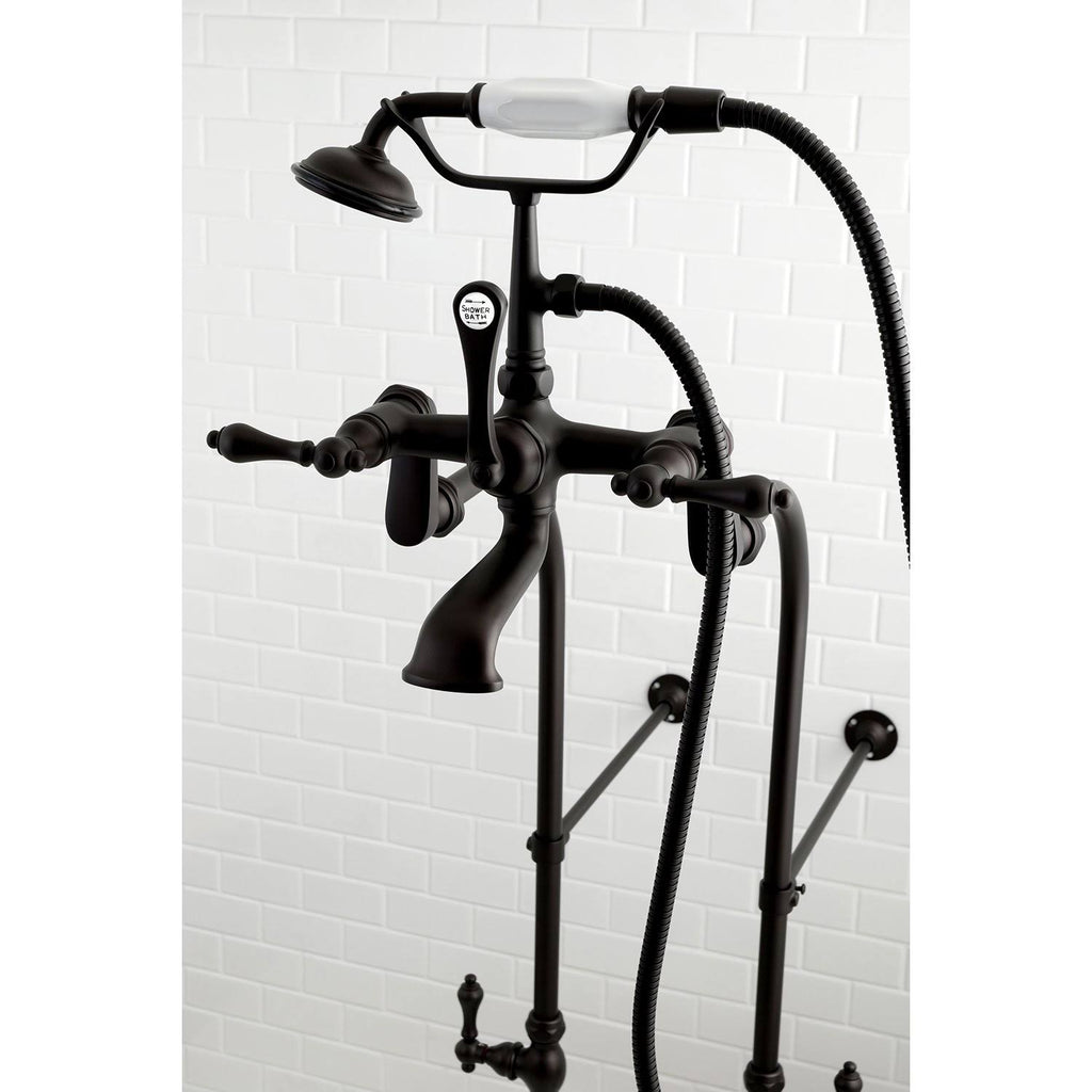 Vintage Freestanding Tub Filler Package Polished Brass O6114