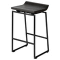 Black Wood Seat Stool D2505