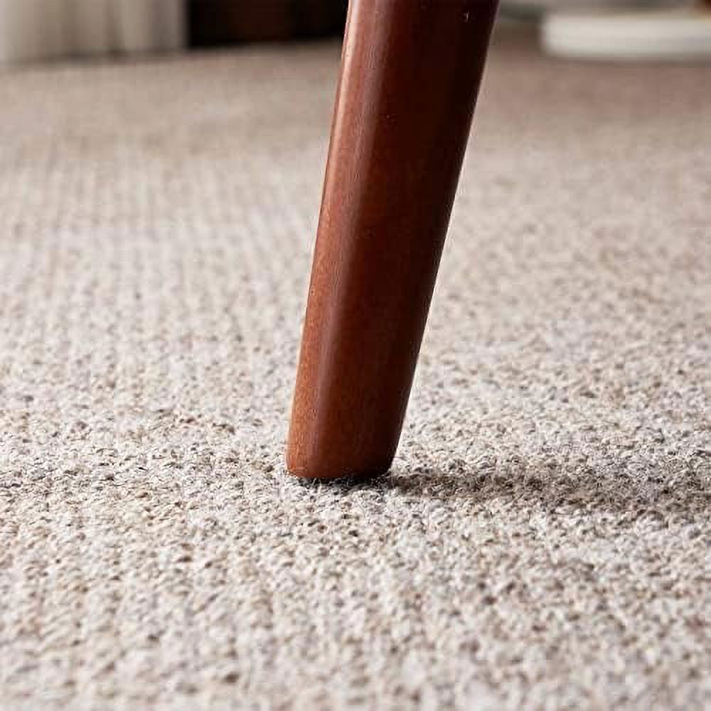 Chenille-Orange Upholstered Fabric Armchair with Wood Legs J6407