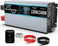 Power Inverter Pure Sine Wave 1200 Watt 12V DC to 110V AC Converter with 2 USB Port L636355