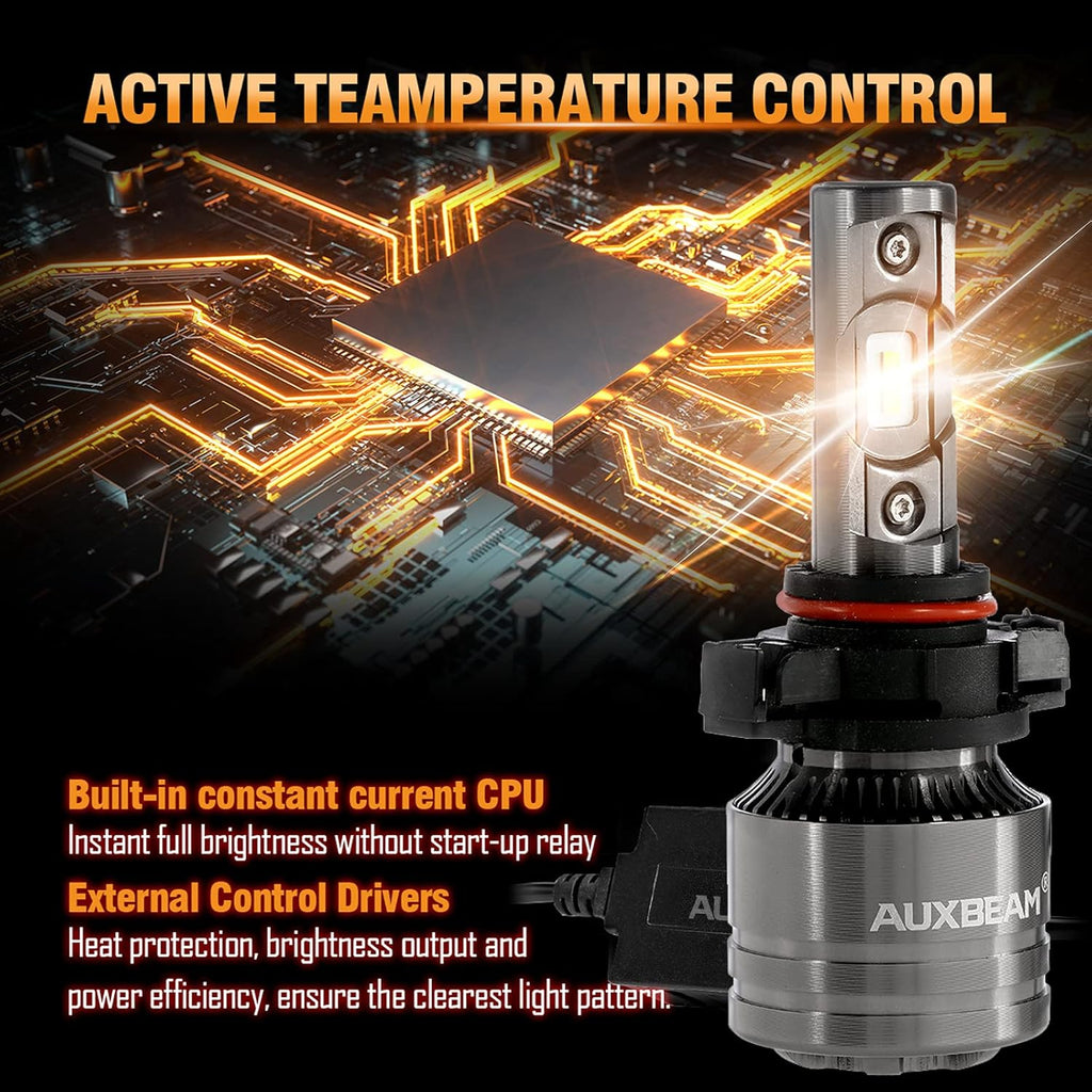 5202 LED Light Bulbs, 70W 8000lm, Pack of 2 P32043