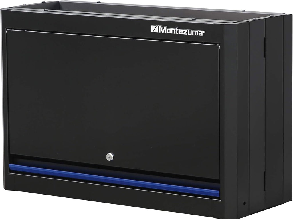 30.5 x 12 Locking 2 Door Wall Cabinet with Black Powder Coat Finish P190