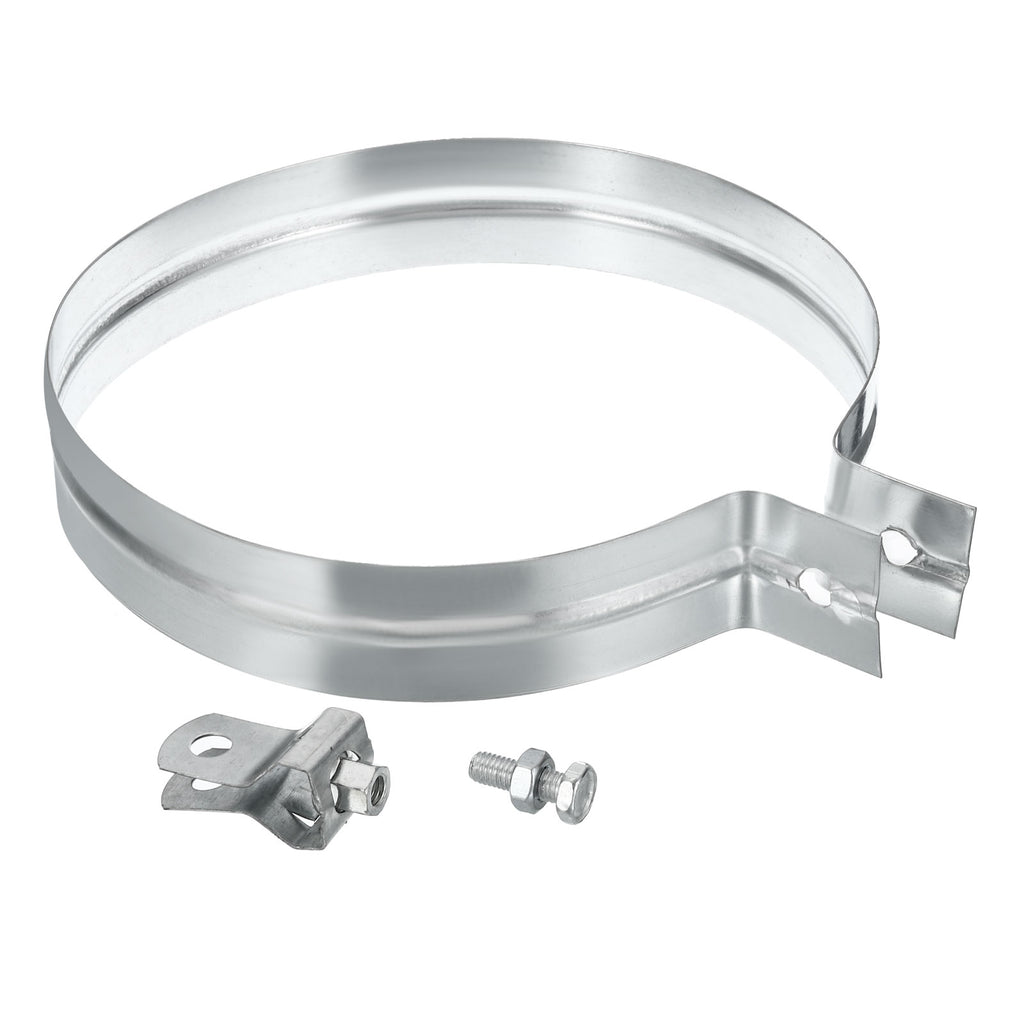 2Pcs Galvanized Steel Worm Gear Duct Clamps Y88891