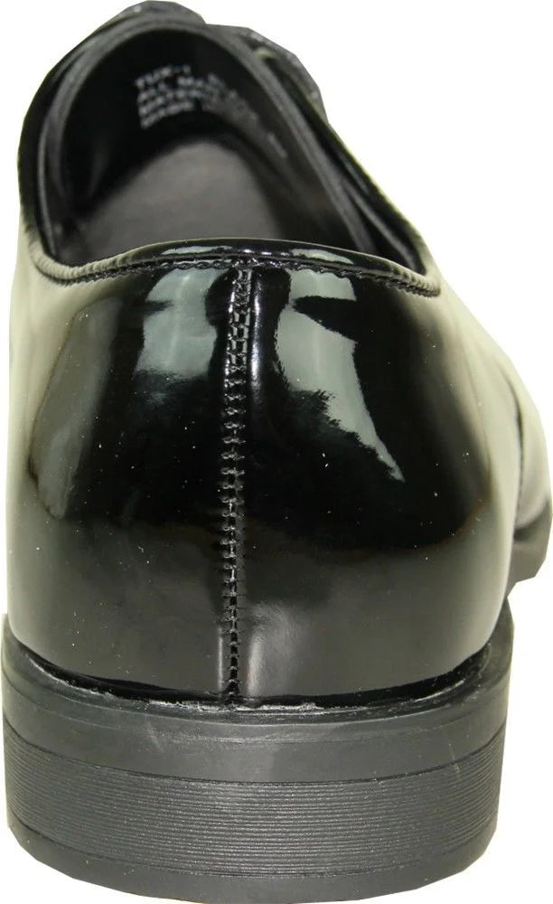 Black Patent Wrinkle Free Dress Shoe D8283