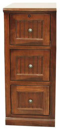 Poplar 3 Drawer File Cabinet Gold S50011