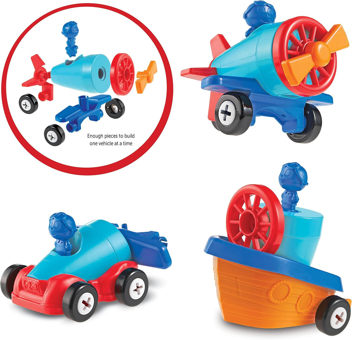 15 Pieces Car Boat Plane Building Toy Set S9721