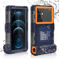 Waterproof Protective Case for Phones Up to 6.9 Inch with Lanyard X118