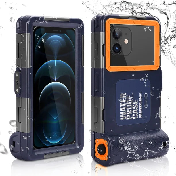 Waterproof Protective Case for Phones Up to 6.9 Inch with Lanyard X118