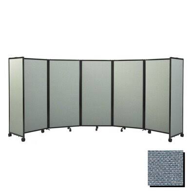Mobile Accordion Room Divider 8.5W ft. Powder Blue I96283