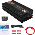 2000W Pure Sine Wave Power Inverter DC 12V to AC 120V with LCD Display Remote Control USB Port C3086