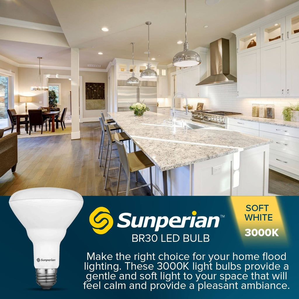 12 Pack BR30 LED Flood Bulb 8.5W 800lm Dimmable E26 Base 6500K X24725