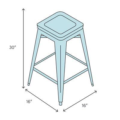 Bleached White Oak Stool G838