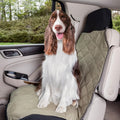 Grey Quilted Dog Car Seat Cover W3690