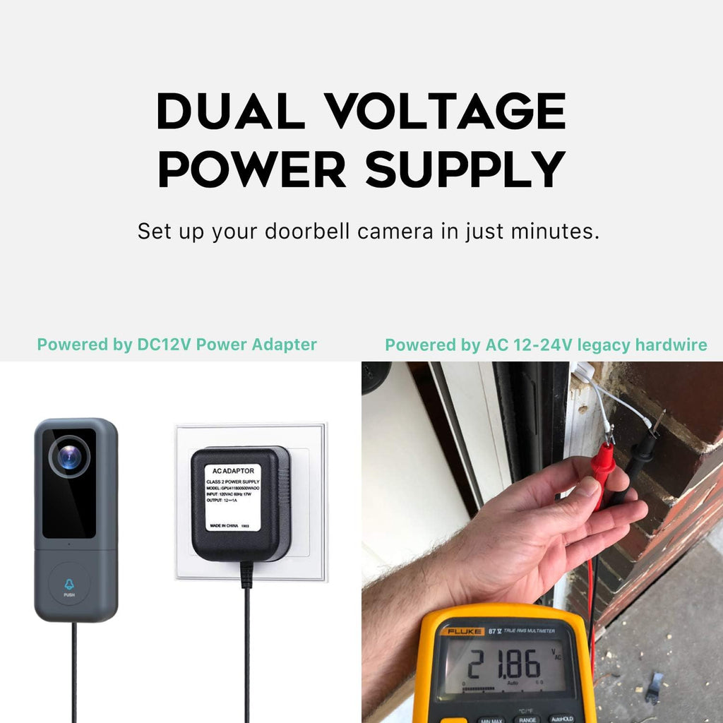 2K Video Doorbell Camera with Night Vision A316