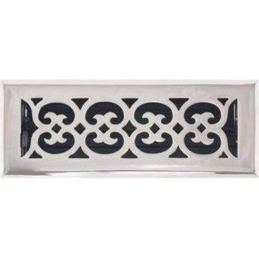 Polished Brass Scroll Register with Damper Q994