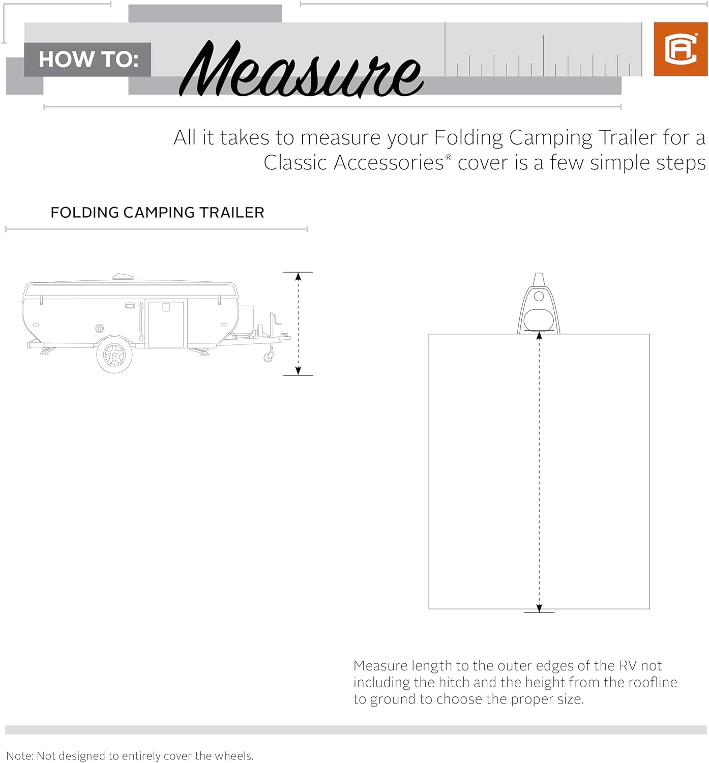 Deluxe Pop-Up Camper Trailer Cover, Fits 8' - 10' Trailers K770