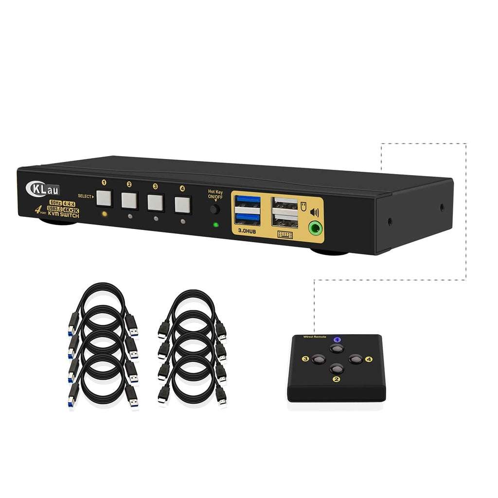2 Port 3 Monitor KVM Switch HDMI with Audio Q426