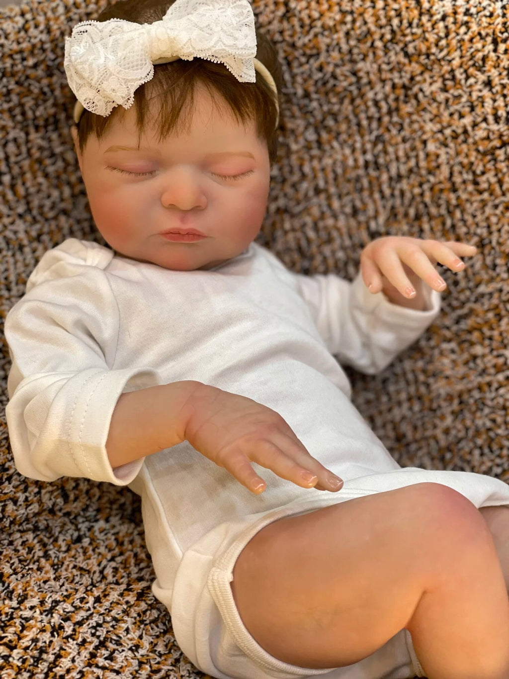 Reborn Doll With Rooted Hair Handmade Soft Touch Lifelike Real Doll B5923