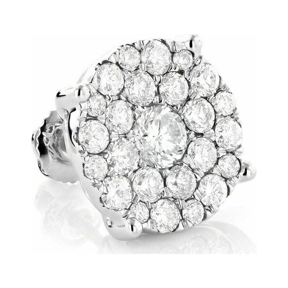 14k White Gold Diamond Cluster Ring Y996866
